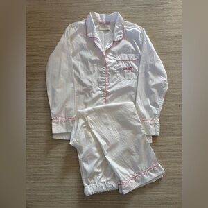 Charmajesty Mrs Gray The Love PJ luxury white 100% cotton pajama set women M/L